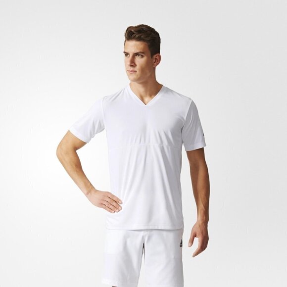 Adidas Tennis Uncontrol Climachill Tee White/Black - Picture 2 of 8
